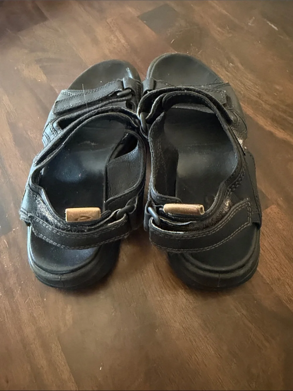 Women’s Yucatan Ecco Black Adjustable Leather Sport Sandals